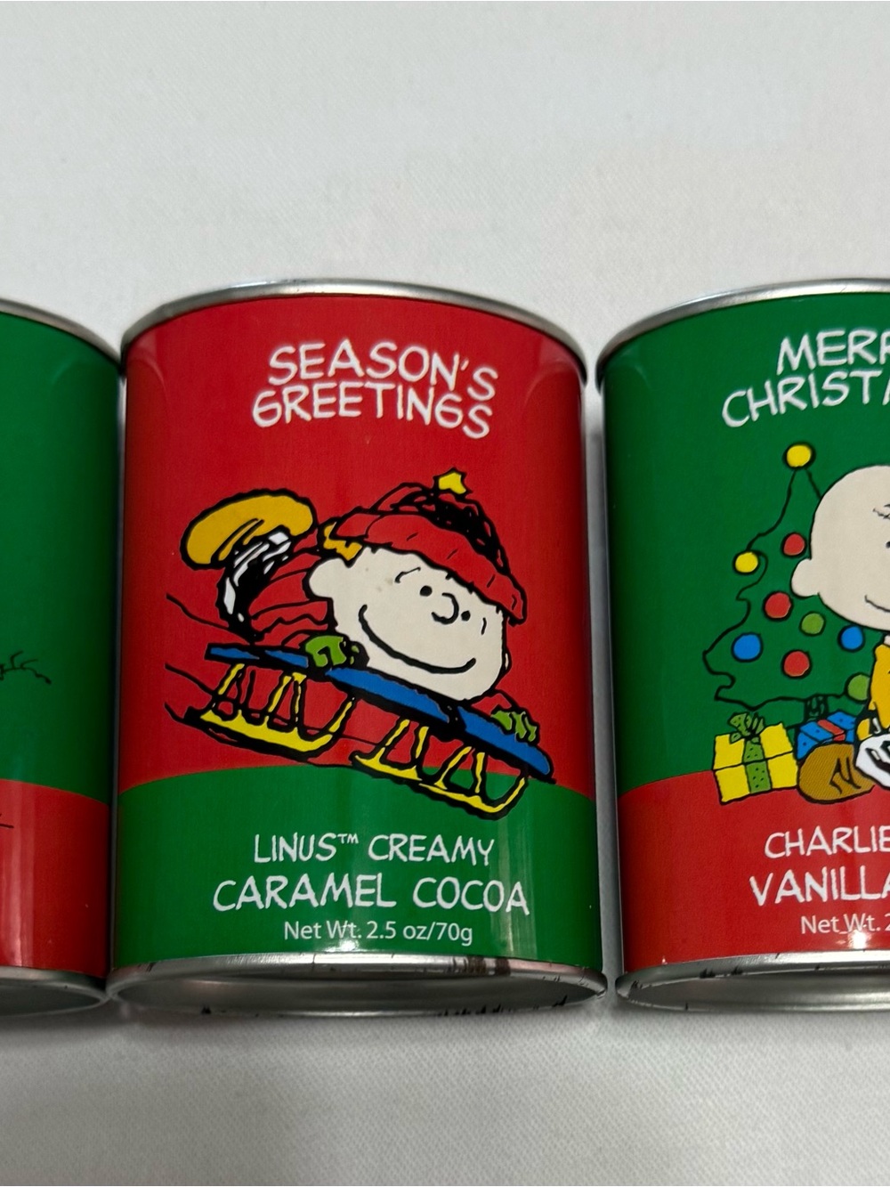 Peanuts Holiday Cocoa Tins